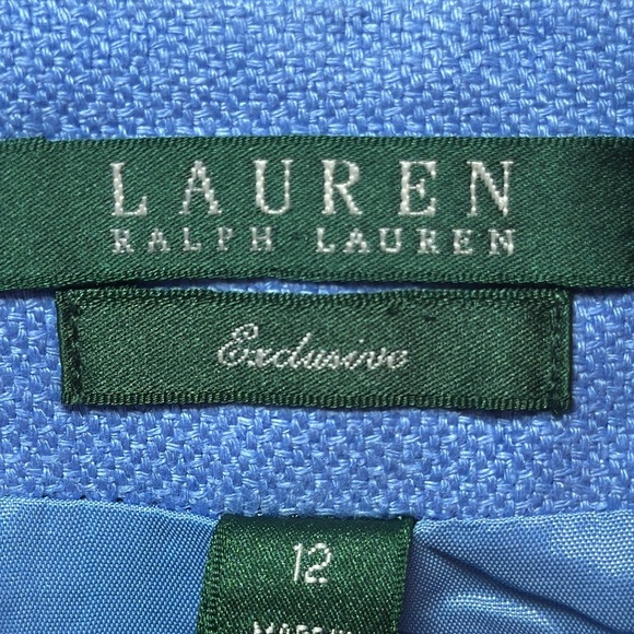 Lauren Ralph Lauren 100% Linen Double Breasted Blazer Military/Nautical Size 12 - Picture 5 of 14